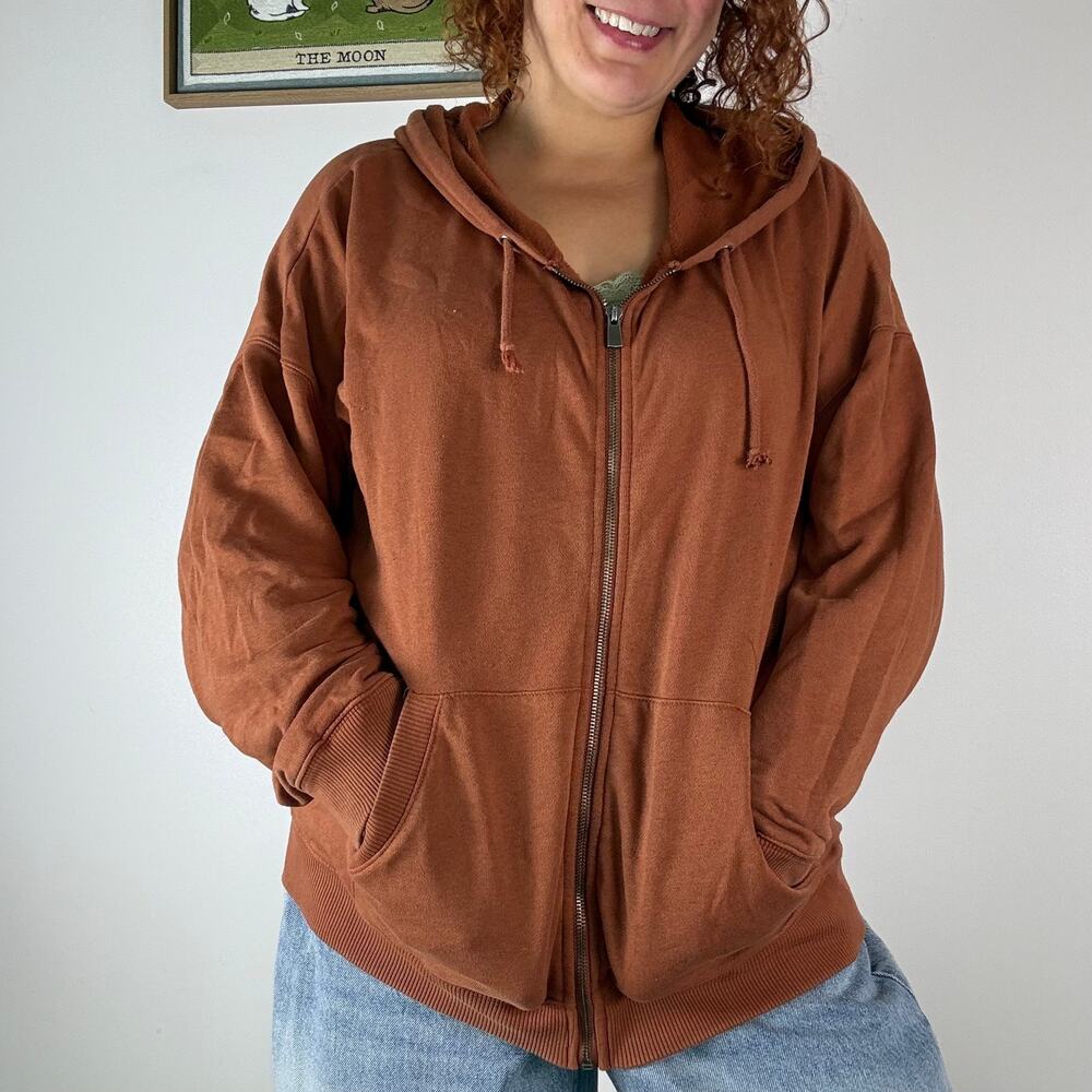 Aero Aeropostale sienna brown worn hoodie sweatshirt size XL
